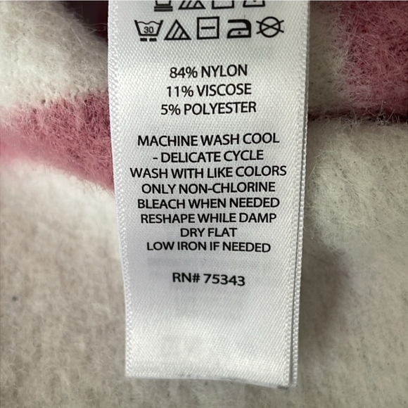 🌟Bailey 44🌟 Soft Pink and White Striped Mockneck Sweater, Women's Sz S - Picture 4 of 5